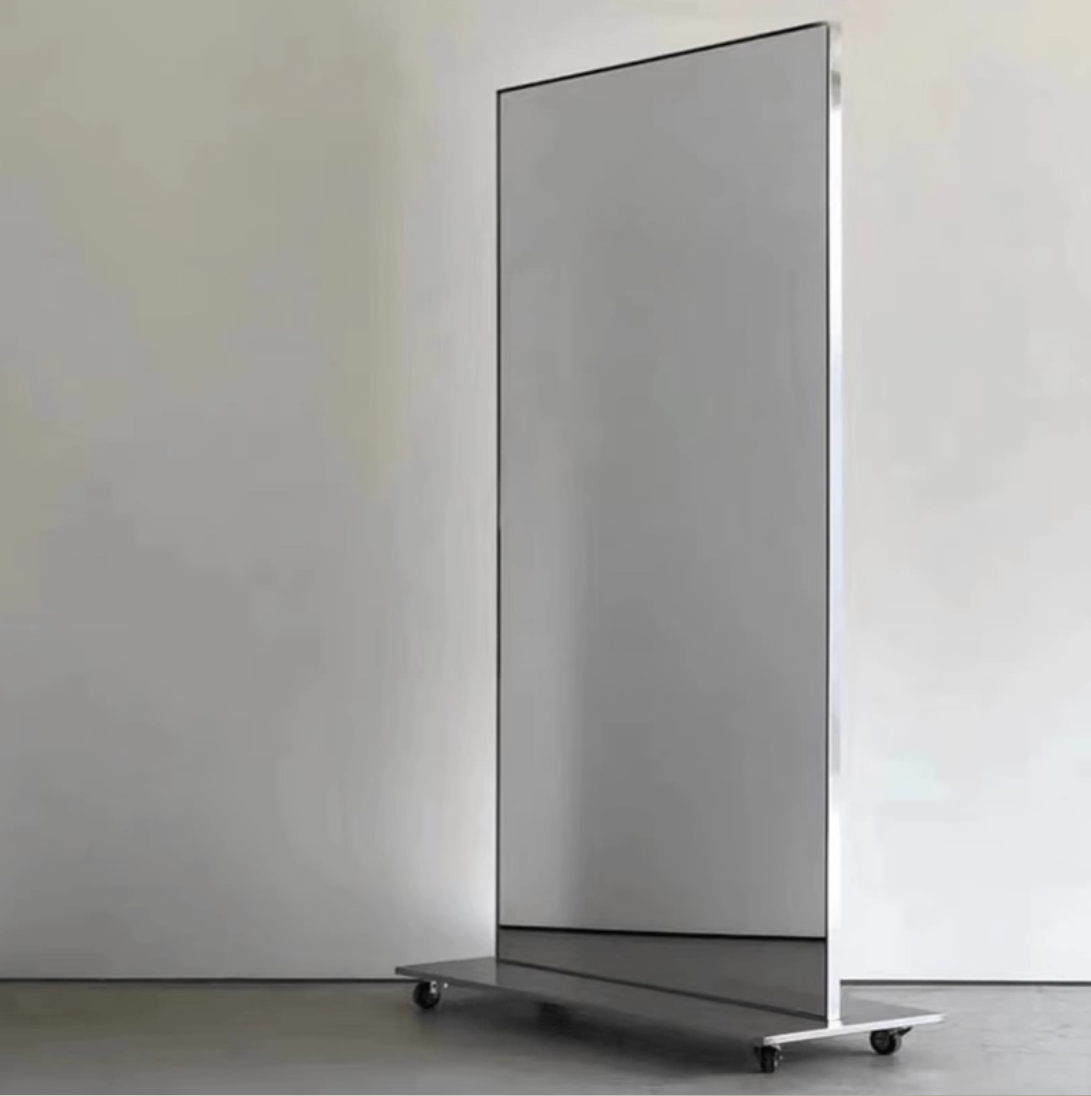 Ultra-Clear Movable Double-Sided Full-Length Mirror for Retail Stores